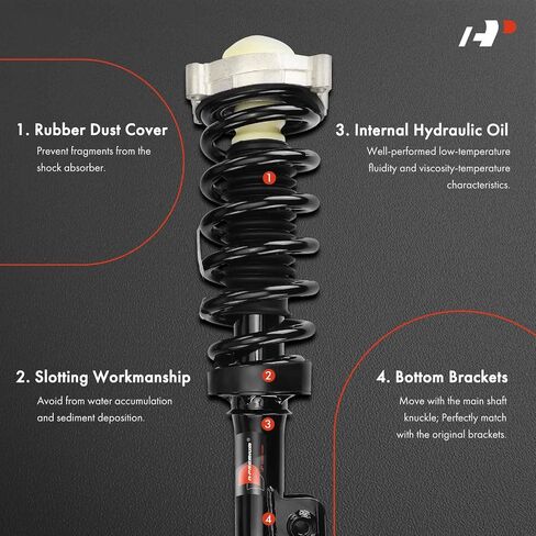 A-Premium Front Pair (2) Complete Strut and Coil Spring Assembly Compatible with Audi Q7 2007-2015 & Porsche Cayenne 2003-2006 2008-2010 & Volkswagen Touareg 2004-2010, Driver and Passenger Side in Saudi Arabia