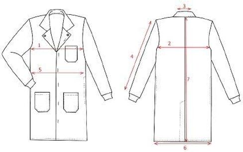 Full-Length, Fluid-Resistant, Barrier Lab Coat with ESD properties and Lapel Collar M in Saudi Arabia
