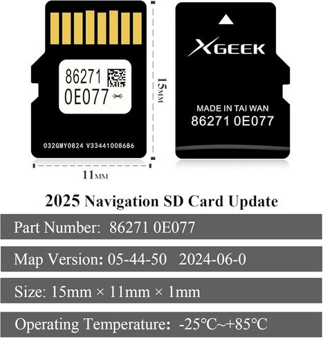 تحديث بطاقة SD للملاحة لعام 2024 86271 0E076، بطاقة خريطة Micro SD متوافقة مع Toyota Tacoma Highlander RAV4 Tundra 4Runner Sienna Prius Venza Mirai Corolla | الولايات المتحدة الأمريكية/كندا in Kuwait