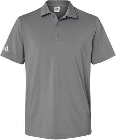 adidas Mens Ultimate Solid Polo, XL, Grey Three in Saudi Arabia