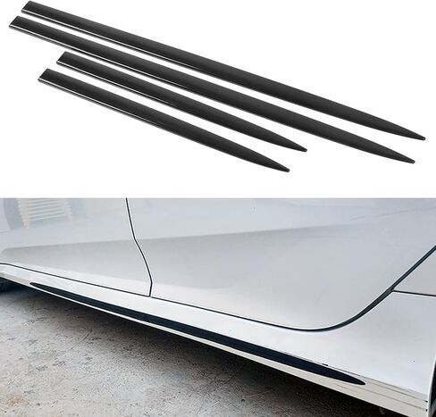 KIMISS Car Door Protector Edge Guards, Universal 4PCS Body Side Trim Waterproof Bright Black Door Protector Auto Modification Prevents Dents Scratches in Saudi Arabia