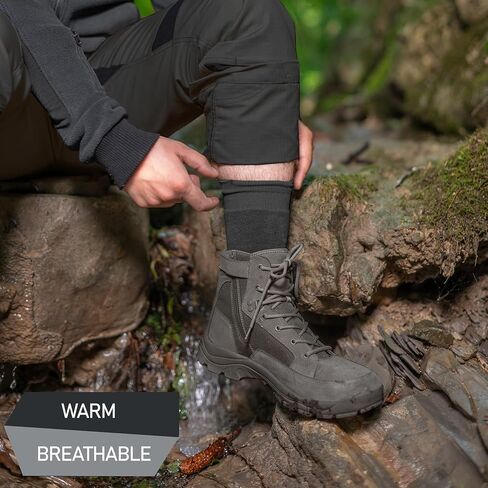 ACE Schakal Tactical Socks - 3 Pairs of Socks with Merino Wool & Anti-Blister Padding - Trekking & Hiking - 7-12 in Saudi Arabia