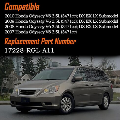 خرطوم مدخل الهواء متوافق مع Honda Odyssey EX DX LX Submodel V6 3.5L 2007 2008 2009 2010 استبدال أنبوب فلتر السحب # 17228-RGL-A11 696-158 حذاء أنبوب أنبوب مدخل الهواء in Saudi Arabia