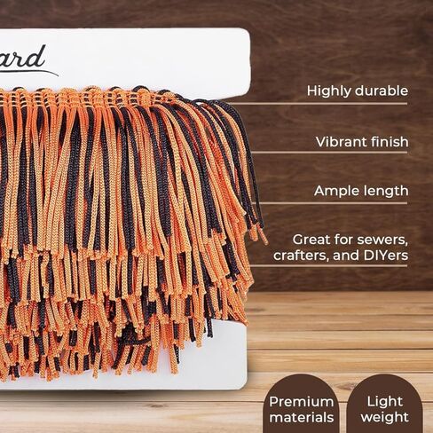 Trims By The Yard 6" Glitter Chainette Fringe Trim, Polyester-Made Decorative Fringe Trim, for Costumes, Home Decor, and Festive Items, Durable Fringes, Metallic Silver in Saudi Arabia