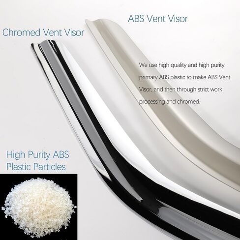 Deebior 94924 عاكس تنفيس الرياح للنافذة الجانبية، 4 قطع شريط تثبيت خارجي على مجموعة واقيات مطر لطيفة من الشمس، واقي نافذة مناسب لـ 2003-2009 Toyota 4Runner N210 in Kuwait