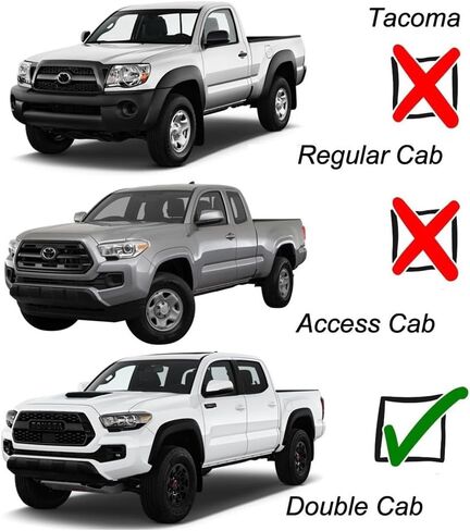 Deebior 94924 عاكس تنفيس الرياح للنافذة الجانبية، 4 قطع شريط تثبيت خارجي على مجموعة واقيات مطر لطيفة من الشمس، واقي نافذة مناسب لـ 2003-2009 Toyota 4Runner N210 in Kuwait