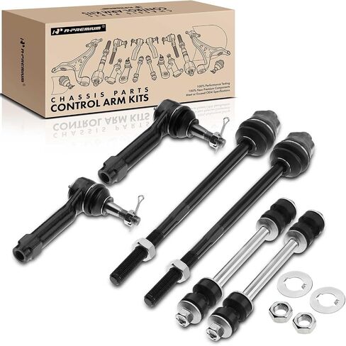 A-Premium Set of 6, Sway Bar Link, Inner Outer Tie Rod End, Compatible with 1999-2007 - Chevy Silverado 1500/1500 Classic/2500 Tahoe Suburban Avalanche & GMC Sierra Yukon XL 1500 & Cadillac Escalade in Saudi Arabia