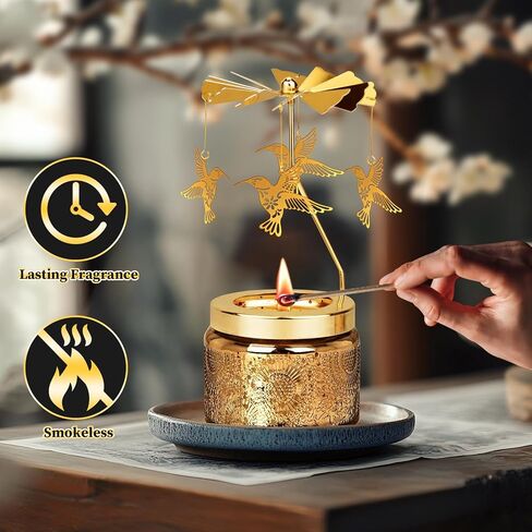 Nialnant Hummingbird Gifts for Women, Rotating Candles Birthday Gifts for Mom Colleagues Daughter Wife,Unique Scented Candles Gift for Mothers Day Anniversary in Saudi Arabia