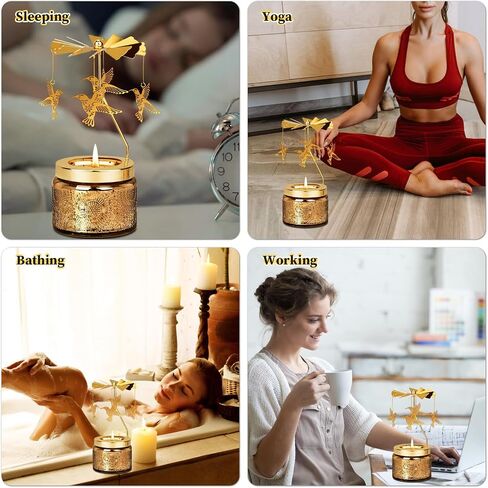 Nialnant Hummingbird Gifts for Women, Rotating Candles Birthday Gifts for Mom Colleagues Daughter Wife,Unique Scented Candles Gift for Mothers Day Anniversary in Saudi Arabia