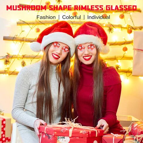 Rimless Mushroom Shape Sunglasses for Women Men Party Halloween Christmas Cosplay Glasses Prom Accessories in Kuwait