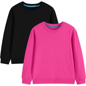 مجموعة من 2 قمصان سويت شيرت بياقة دائرية وأكمام طويلة للجنسين للأطفال والأطفال الصغار للأولاد والبنات in Kuwait