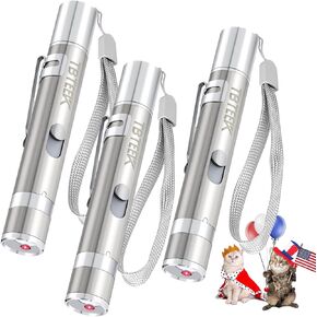 TBTeek Cat Toys for Indoor Cats, 3 Light Modes Cat Toy with 5 Adjustable Patterns,USB Rechargeable Interactive Kitten Pet Dog Toy,Portable Interactive Cat Toy Long Range Fun Chase Play Exercise in Kuwait