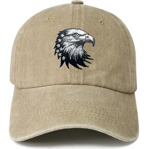 قبعة بيسبول وطنية مع تصميم العلم الأمريكي المطرز والنسر الأصلع، حزام قابل للتعديل، موضوع الولايات المتحدة الأمريكية in Kuwait
