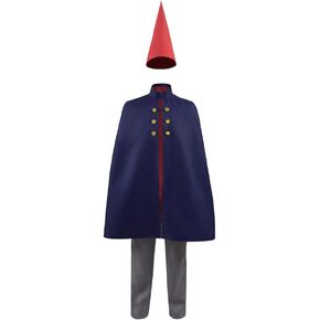 Adult Wirt Cosplay Halloween Wirt Mantle Cape Costume Men Navy Blue Cloak Uniform Outfits with Hat in Kuwait