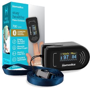 مقياس التأكسج النبضي من هوميديكس، جهاز مراقبة تشبع الأكسجين في الدم مع تشغيل سهل بلمسة واحدة، مقياس التأكسج بأطراف الأصابع لقياس الأكسجين في الدم ومعدل النبض in Kuwait