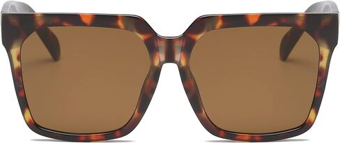 Cramilo Square Retro Oversize UV Protection Stylish Flat Top Fashion Sunglasses in Saudi Arabia