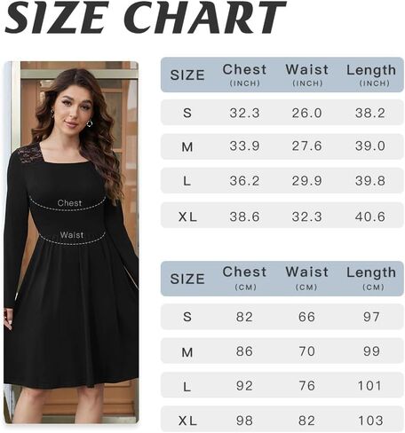 Lace Tshirt Dress Women Casual Pleated A-Line Square Neck Long Sleeve Midi Floral T Shirt Dresses in Saudi Arabia