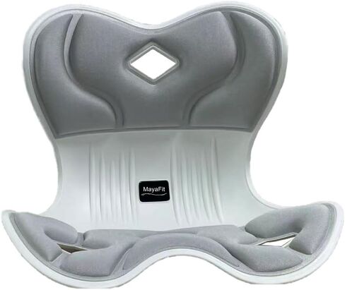 Ergonomic Lumbar Support Cushion, Silver, 460mm x 440mm x 340mm, Large, for Office Chairs & Car Seats, Posture Correction, Pregnancy Comfort,110-300 lbs Capacity in Saudi Arabia