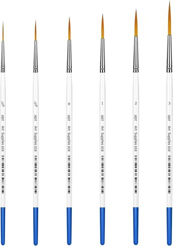 XDT#820 Detail Paint Brush 12 Piece Set for Acrylic Painting, Miniature Paint Brushes for Model Craft and Body Painting, Acrylic Oil Watercolor in Saudi Arabia