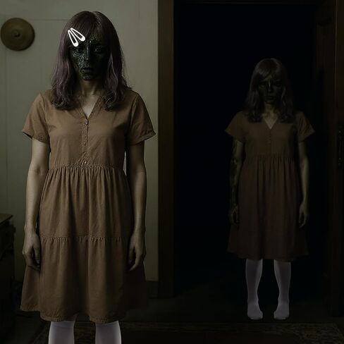 2 حزمة من ملابس الهالوين التنكرية المزدوجة تتضمن 2 شعر مستعار و2 شبكة شعر و4 مشابك شعر وزوجين من الجوارب زي الهالوين للفتيات في حفلات أعياد الميلاد وإكسسوارات الأداء in Kuwait