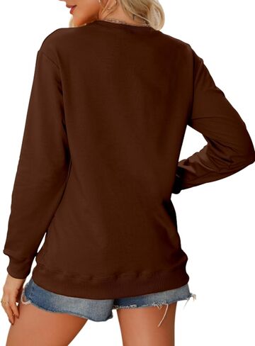 Coffee Sweatshirts for Women Coffee Baggy Sweater Crewneck Sweatshirt Graphic Casual Lightweight Pullover Tops in Saudi Arabia