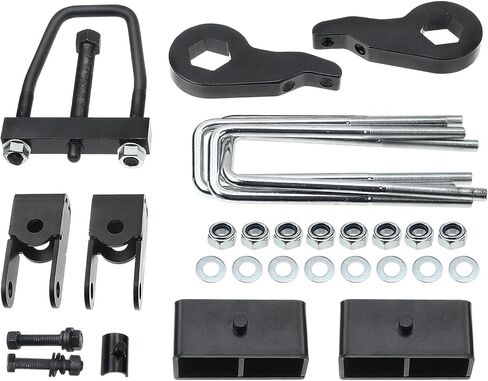 A-Premium 3" Front & 2" Rear Suspension Leveling Lift Kit Compatible with Chevrolet Silverado 1500 1999-2006, Silverado 1500 Classic 2007 & GMC Sierra 1500 Classic, 4WD, Replace# 99GM1530SETT in Saudi Arabia