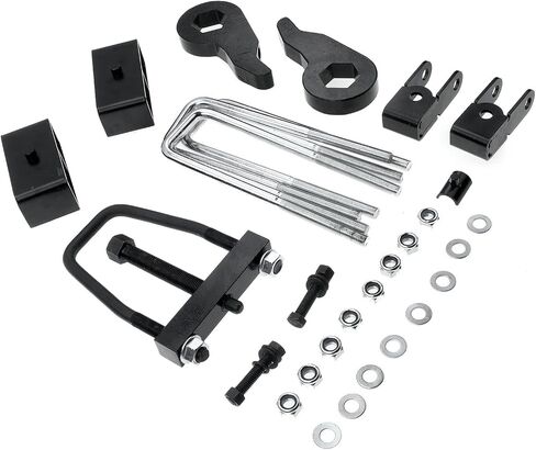 A-Premium 3" Front & 2" Rear Suspension Leveling Lift Kit Compatible with Chevrolet Silverado 1500 1999-2006, Silverado 1500 Classic 2007 & GMC Sierra 1500 Classic, 4WD, Replace# 99GM1530SETT in Saudi Arabia
