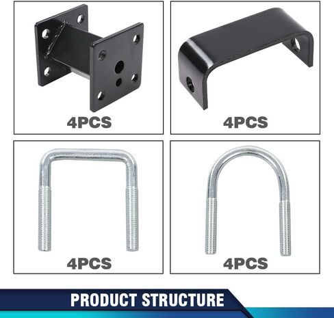 PIT66 4" Block Full Lift Kit Compatible With EZGO Golf Cart Marathon Electric 22" Tires (with offset wheel) 1975-1993 in Saudi Arabia