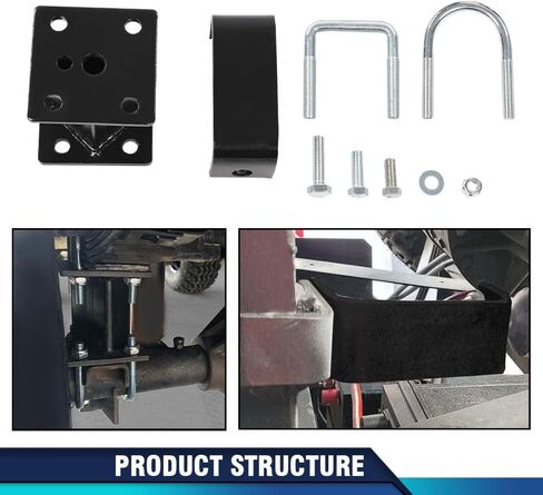 PIT66 4" Block Full Lift Kit Compatible With EZGO Golf Cart Marathon Electric 22" Tires (with offset wheel) 1975-1993 in Saudi Arabia
