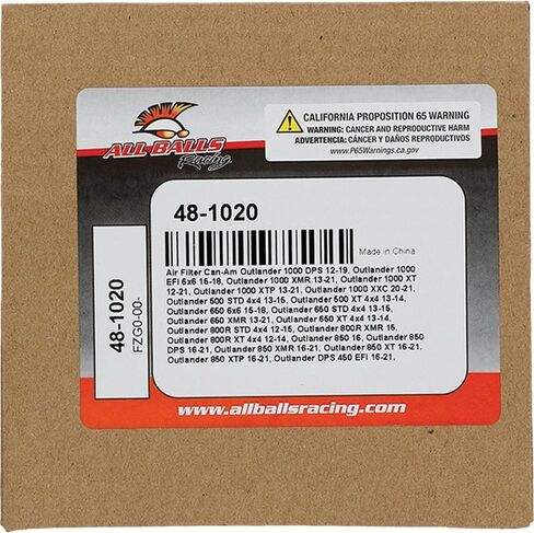 مجموعة فلتر الهواء All Balls Racing 48-1020 متوافقة مع/بديلة لـ Can-Am Outlander 1000 DPS 2012-2019، Outlander 1000 EFI 6x6 2015-2018، Outlander 1000 XMR 2013-2020 707800371 in Saudi Arabia