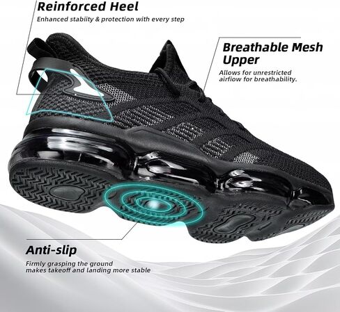Mens Running Shoes Air Cushion Slip on Walking Tennis Sneakers Fashion Casual Breathable Trail Sport Gym in Saudi Arabia
