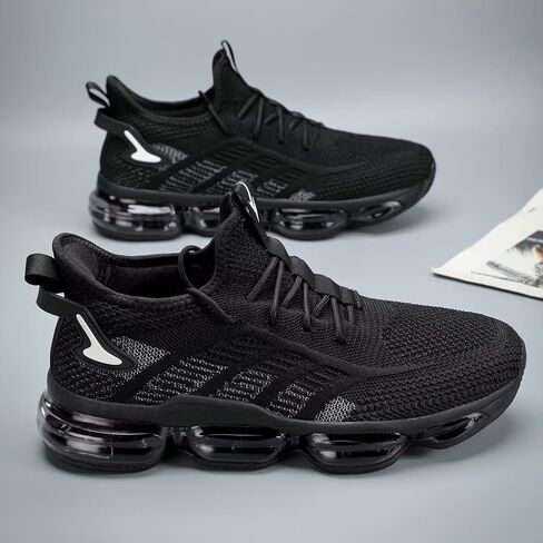 Mens Running Shoes Air Cushion Slip on Walking Tennis Sneakers Fashion Casual Breathable Trail Sport Gym in Saudi Arabia