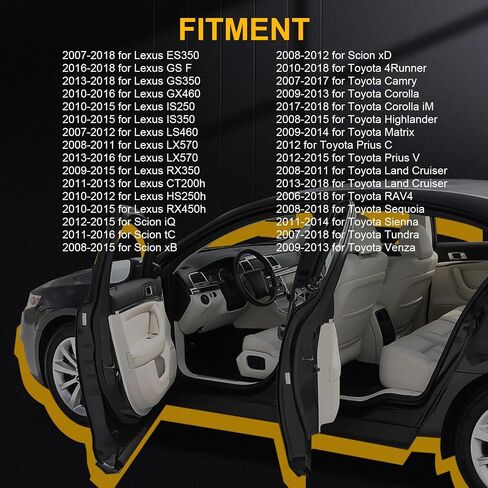 مشغل قفل الباب الأمامي الأيمن للركاب من ASAPE لسيارة Toyota 4Runner Camry Corolla Tundra Sequoia، لسيارة Lexus ES350 GS350 LS460 RX450h لـ Scion tC xB xD iQ استبدال محرك مزلاج الباب 931-403 in Saudi Arabia
