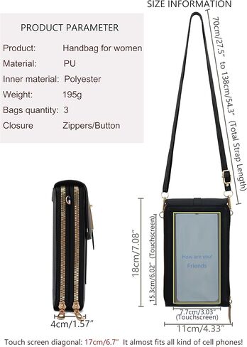 حقائب كروس صغيرة على شكل خلية من PORT&LOTUS للنساء حقائب كتف صغيرة وحقائب كروس بسحاب in Kuwait