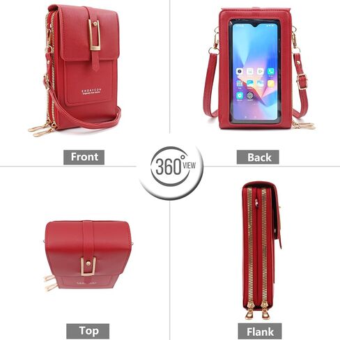 PORT&LOTUS Small Cell Cross Body Purses for Women Mini Shoulder Handbags Zipper Crossbody Bags in Saudi Arabia