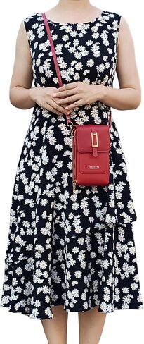 PORT&LOTUS Small Cell Cross Body Purses for Women Mini Shoulder Handbags Zipper Crossbody Bags in Saudi Arabia