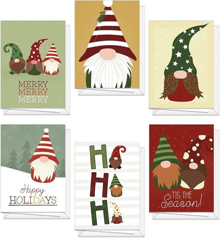 Canopy Street Faux Gold And Black Christmas Cards / 24 Holiday Greeting Cards / 6 Seasonal Designs / 4 5/8" x 6 1/4" Note Cards in Saudi Arabia