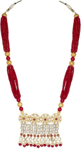 Aheli Wedding Wear Indian Ethnic Kundan Pendant Necklace Set Bollywood Party Traditional Jewelry Gift for Women in Saudi Arabia