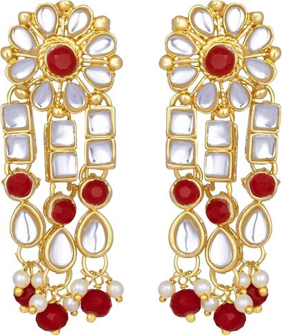Aheli Wedding Wear Indian Ethnic Kundan Pendant Necklace Set Bollywood Party Traditional Jewelry Gift for Women in Saudi Arabia