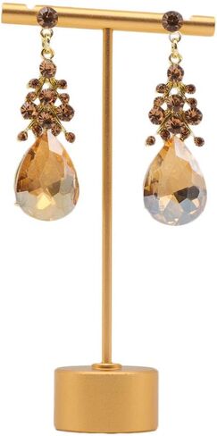 Women's Costume Fashion Crystal Teardrop Crystal Bridal Statement Necklace Dangle Earrings Set in Saudi Arabia