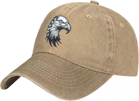 Patriotic Baseball Cap with Embroidered American Flag and Bald Eagle Design, Adjustable Strap, USA Theme in Saudi Arabia