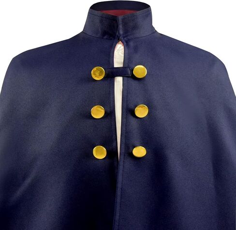 Adult Wirt Cosplay Halloween Wirt Mantle Cape Costume Men Navy Blue Cloak Uniform Outfits with Hat in Saudi Arabia