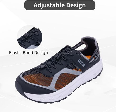 Mens Wide Toe Summer Sandals Closed Toe Shoes Hiking Sandal Outdoor Athletic Recovery Walking Shoes US 8-13 in Saudi Arabia