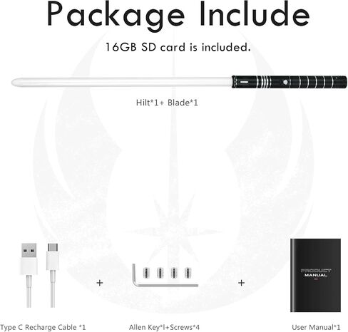 مصباح المبارزة SABER ، XRGB 3.0 التحكم في الحركة SPERT SWAND LIGHT مع 16 خطًا صوتيًا ، تغيير لون اللانهائي ، HILT الألمنيوم ، التحكم في التطبيق للبالغين ، هدية تأثيري ، أسود in Kuwait