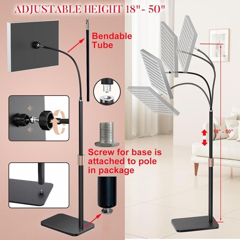 Red Light Therapy for Body, Infrared Light Therapy Panel with Stand, Red Light Therapy Lamp, 660nm Deed Red Light and 850nm Near Infrared LED Red Light Therapy Device at Home for Face and Body in Kuwait