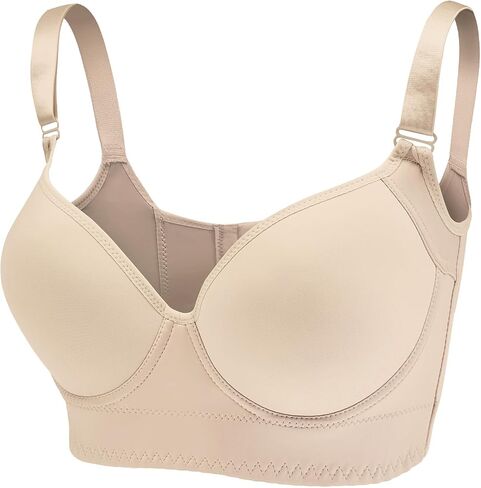 Women's Full-Coverage Push-Up Underwire Bra - Hide Armpit Fat, Slim Back, and Sculpt The Perfect Bust, Nude in Saudi Arabia