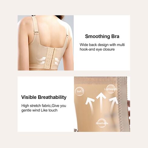 Women's Full-Coverage Push-Up Underwire Bra - Hide Armpit Fat, Slim Back, and Sculpt The Perfect Bust, Nude in Saudi Arabia