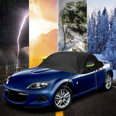 غطاء سيارة بديل مقاوم للماء لمازدا MX-5 مياتا MK4 ND 2015-2024، غطاء نصف سيارة مقاوم للشمس، نصف غطاء سيارة مقاوم للأشعة فوق البنفسجية، نصف غطاء سيارة مقاوم للغبار والثلج في الهواء الطلق وفي الأماكن المغلقة in Kuwait