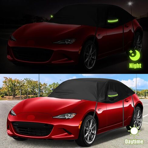 غطاء سيارة بديل مقاوم للماء لمازدا MX-5 مياتا MK4 ND 2015-2024، غطاء نصف سيارة مقاوم للشمس، نصف غطاء سيارة مقاوم للأشعة فوق البنفسجية، نصف غطاء سيارة مقاوم للغبار والثلج في الهواء الطلق وفي الأماكن المغلقة in Kuwait