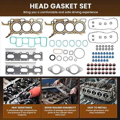Engine Cylinder Head Gasket Set Fit for Ford Explorer Edge Flex Taurus Police Interceptor Sedan 2011-2019, 3.5L V6 Replace HS26487PT2 HGS4213 HS54658A VS50814R, Valve Cover Gasket in Saudi Arabia